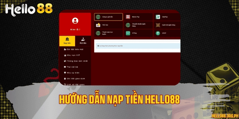 Nạp tiền Hello88